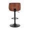 Armen Living Brock Adjustable Gray Faux Leather and Walnut Wood with Black Finish Bar Stool LCBCBAWABLGR - alternate 7